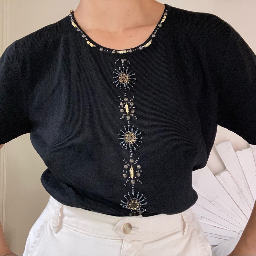 Vintage Beaded Blouse